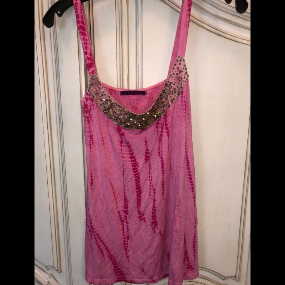 Velvet by Graham and Spencer pink tie dye top